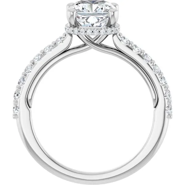 Hidden Halo-Style Engagement Ring Image 2 Berilian Jewelers Folsom, CA