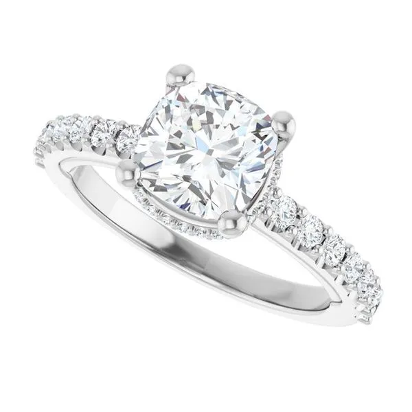 Hidden Halo-Style Engagement Ring Image 5 Berilian Jewelers Folsom, CA