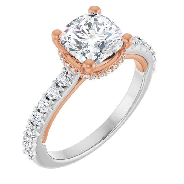 Hidden Halo-Style Engagement Ring