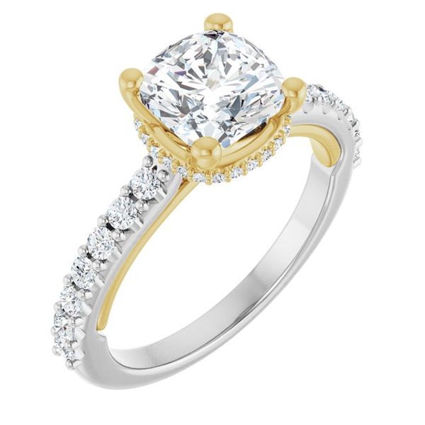 Hidden Halo-Style Engagement Ring