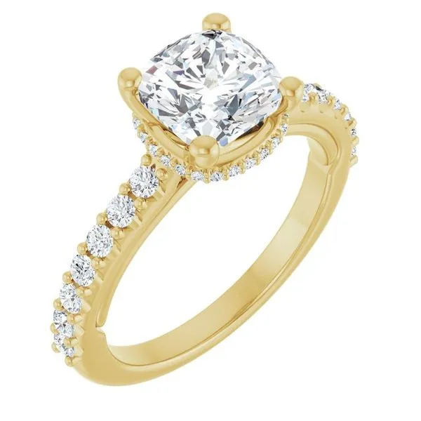 Hidden Halo-Style Engagement Ring