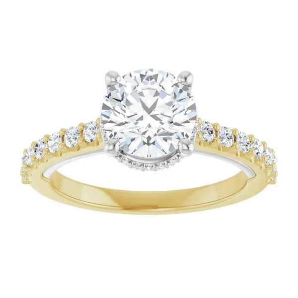 Hidden Halo-Style Engagement Ring Image 3 Clater Jewelers Louisville, KY