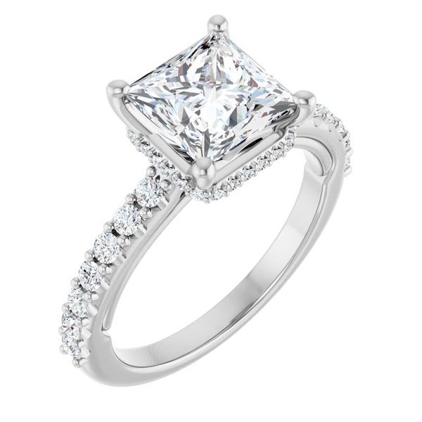 Hidden Halo-Style Engagement Ring