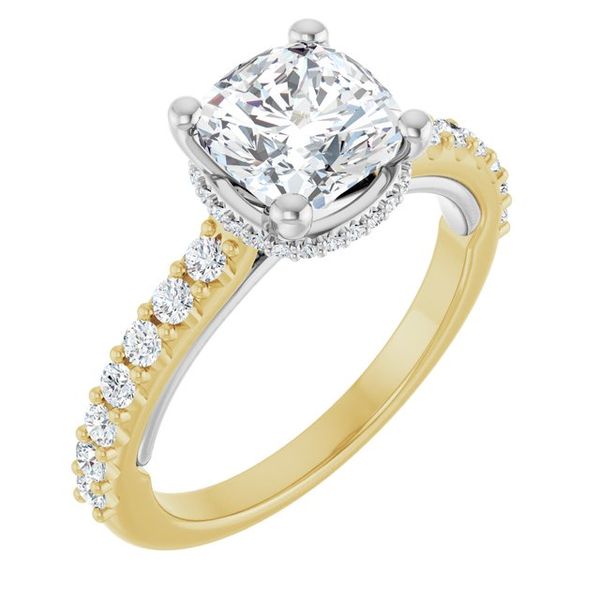 Hidden Halo-Style Engagement Ring