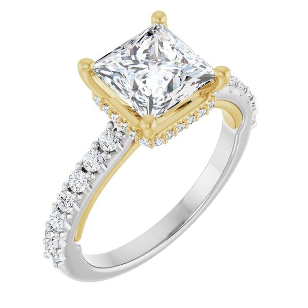 Hidden Halo-Style Engagement Ring