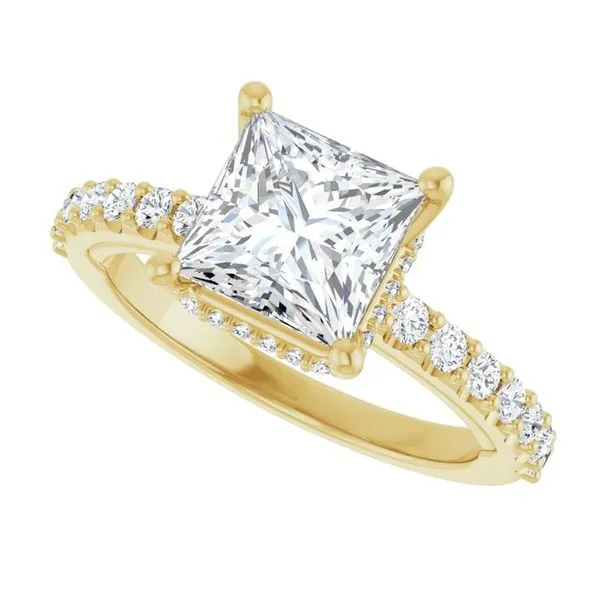 Hidden Halo-Style Engagement Ring Image 5 Berilian Jewelers Folsom, CA