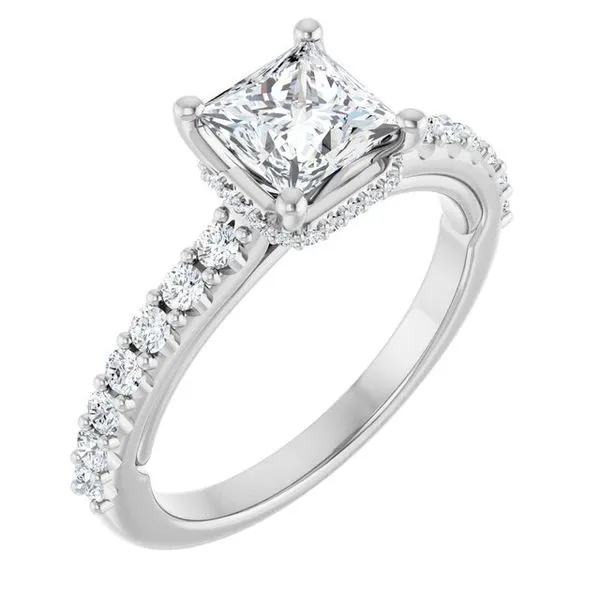 Hidden Halo-Style Engagement Ring Hudson Valley Goldsmith New Paltz, NY