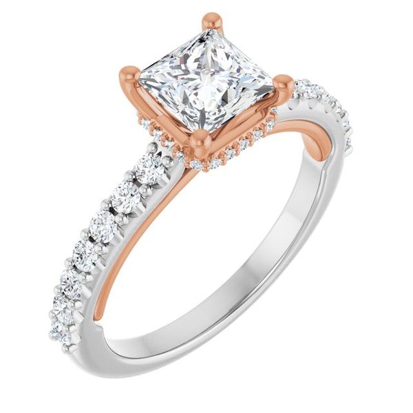 Hidden Halo-Style Engagement Ring