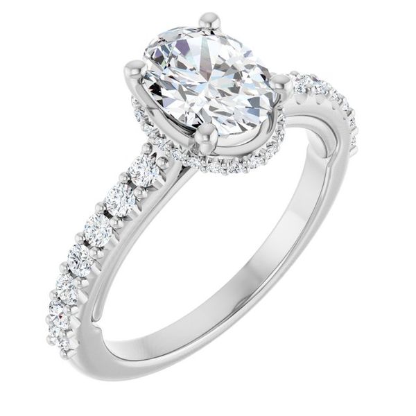 Hidden Halo-Style Engagement Ring