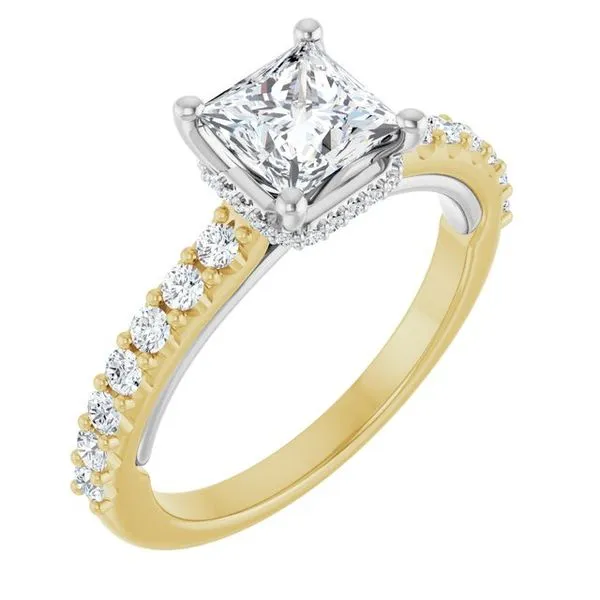 Hidden Halo-Style Engagement Ring Berilian Jewelers Folsom, CA