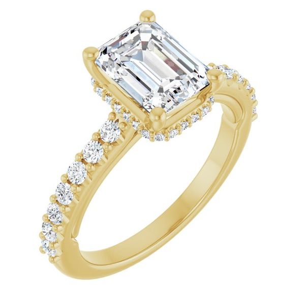 Hidden Halo-Style Engagement Ring