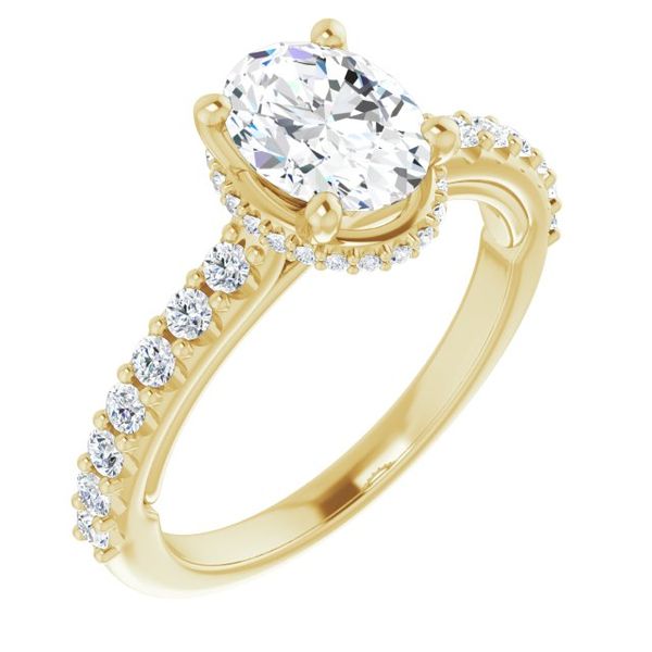 Hidden Halo-Style Engagement Ring