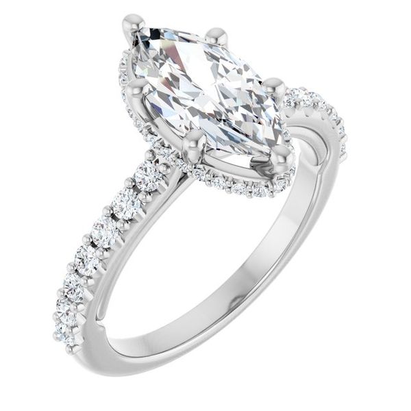 Hidden Halo-Style Engagement Ring