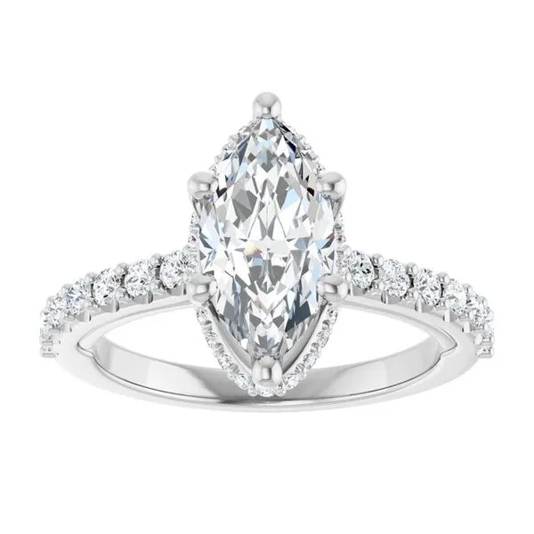 Hidden Halo-Style Engagement Ring Image 3 Austin's Fine Diamonds & Jewelry Lyndhurst, NJ