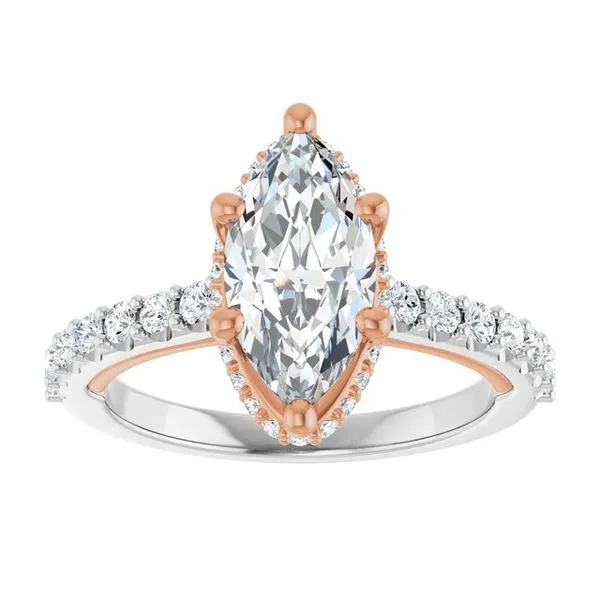 Hidden Halo-Style Engagement Ring Image 3 Ask Design Jewelers Olean, NY