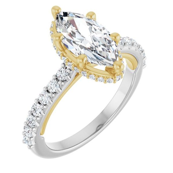 Hidden Halo-Style Engagement Ring
