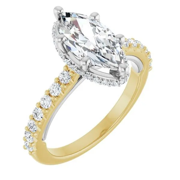 Hidden Halo-Style Engagement Ring
