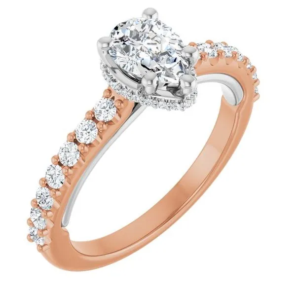 Hidden Halo-Style Engagement Ring J. West Jewelers Round Rock, TX