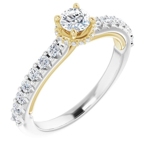 Hidden Halo-Style Engagement Ring