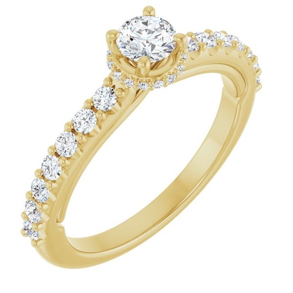 Hidden Halo-Style Engagement Ring
