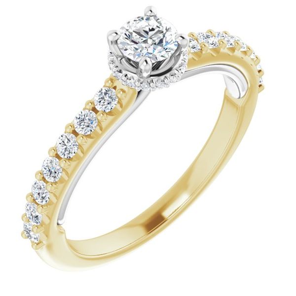 Hidden Halo-Style Engagement Ring