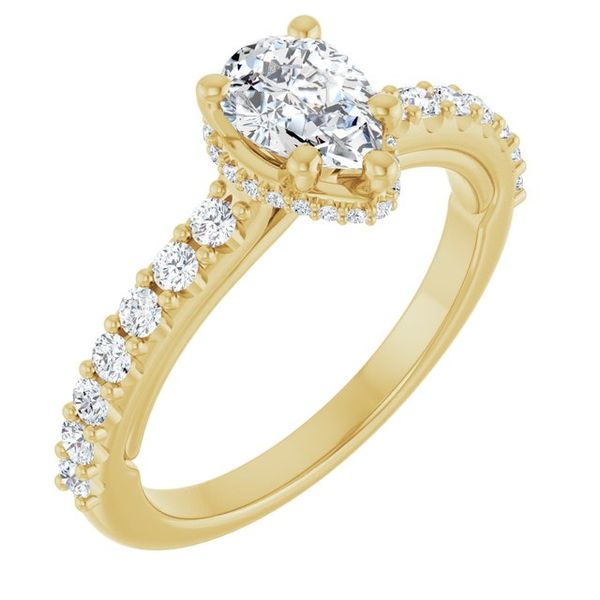 Hidden Halo-Style Engagement Ring