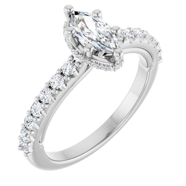 Hidden Halo-Style Engagement Ring