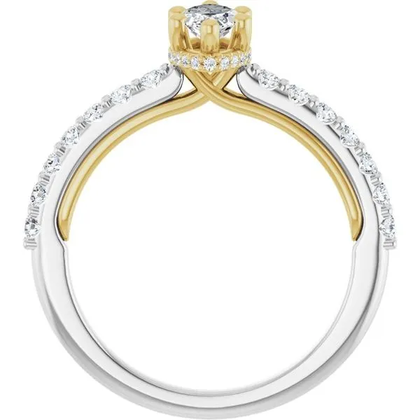 Hidden Halo-Style Engagement Ring Image 2 Hudson Valley Goldsmith New Paltz, NY
