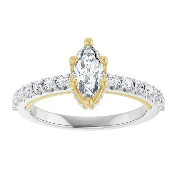 Hidden Halo-Style Engagement Ring Image 3 Hudson Valley Goldsmith New Paltz, NY