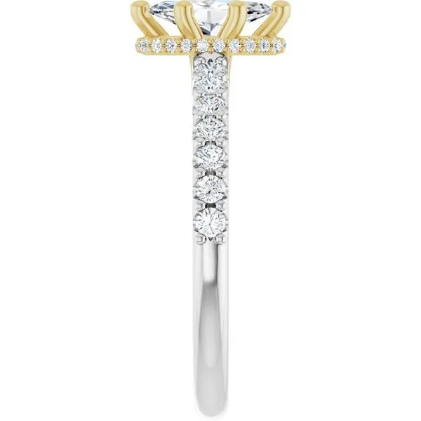 Hidden Halo-Style Engagement Ring Image 4 Hudson Valley Goldsmith New Paltz, NY