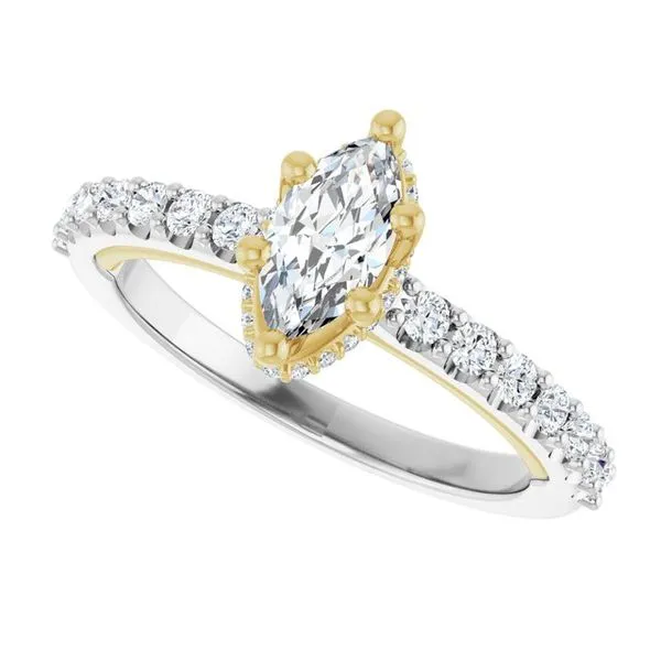 Hidden Halo-Style Engagement Ring Image 5 Hudson Valley Goldsmith New Paltz, NY