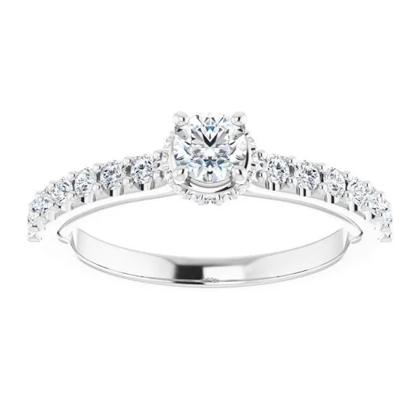 Hidden Halo-Style Engagement Ring Image 3 Clater Jewelers Louisville, KY
