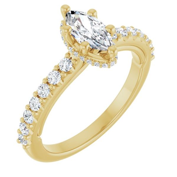 Hidden Halo-Style Engagement Ring