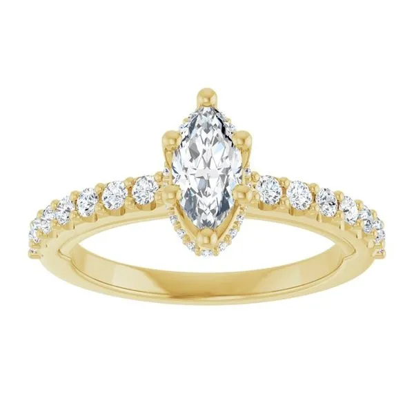 Hidden Halo-Style Engagement Ring Image 3 Hudson Valley Goldsmith New Paltz, NY