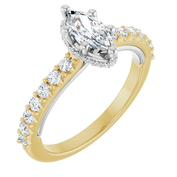 Hidden Halo-Style Engagement Ring