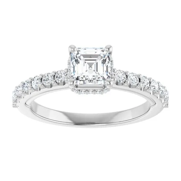 Hidden Halo-Style Engagement Ring Image 3 House of Silva Wooster, OH