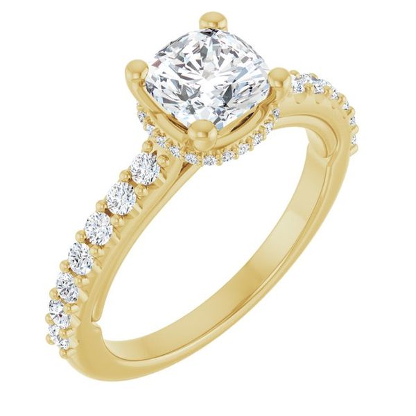 Hidden Halo-Style Engagement Ring