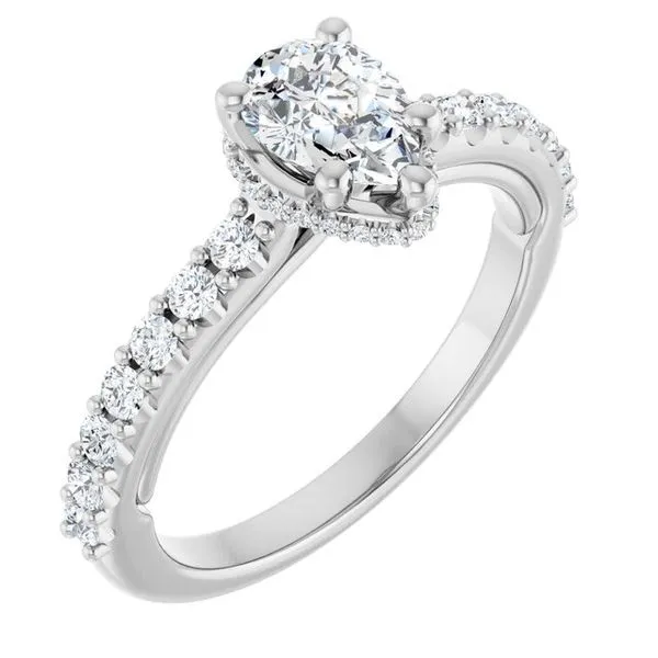Hidden Halo-Style Engagement Ring