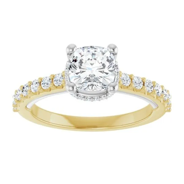 Hidden Halo-Style Engagement Ring Image 3 J. West Jewelers Round Rock, TX