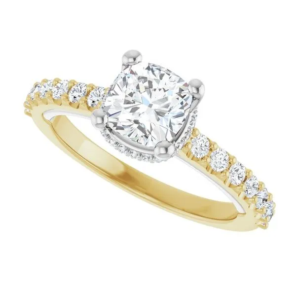 Hidden Halo-Style Engagement Ring Image 5 J. West Jewelers Round Rock, TX