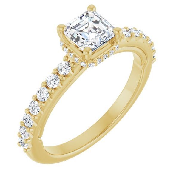 Hidden Halo-Style Engagement Ring