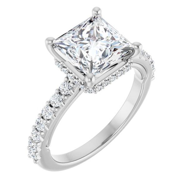 Hidden Halo-Style Engagement Ring