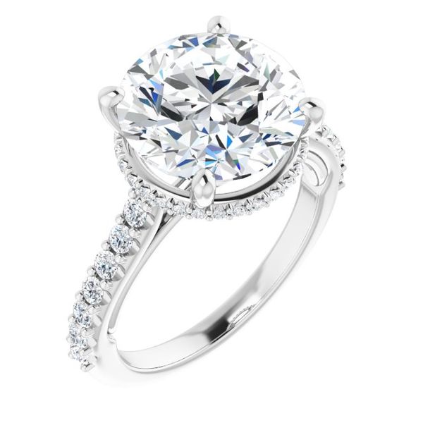 Hidden Halo-Style Engagement Ring