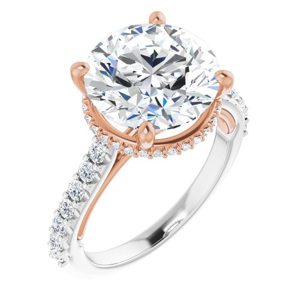 Hidden Halo-Style Engagement Ring