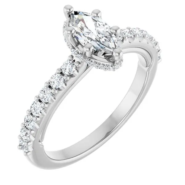 Hidden Halo-Style Engagement Ring Paul James Jewelers Angels Camp, CA