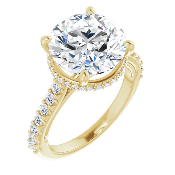 Hidden Halo-Style Engagement Ring
