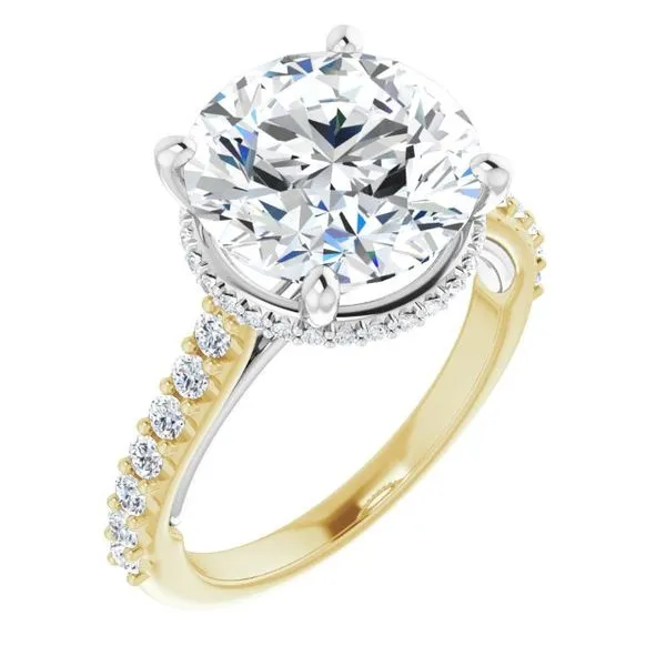 Hidden Halo-Style Engagement Ring Berilian Jewelers Folsom, CA