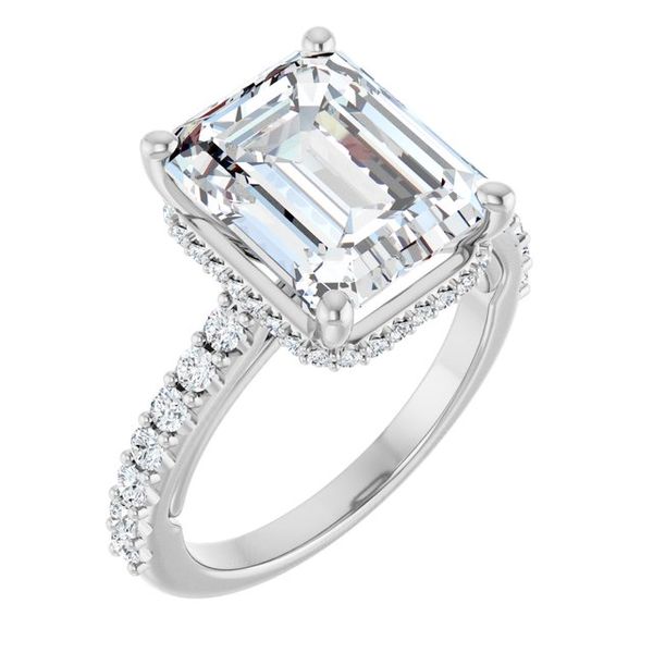 Hidden Halo-Style Engagement Ring