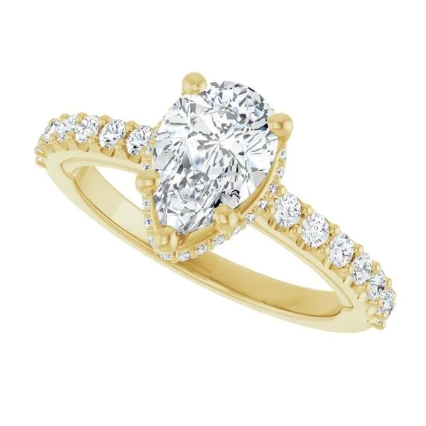 Hidden Halo-Style Engagement Ring Image 5 Hudson Valley Goldsmith New Paltz, NY