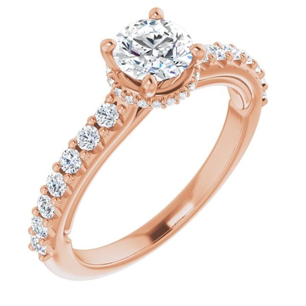 Hidden Halo-Style Engagement Ring